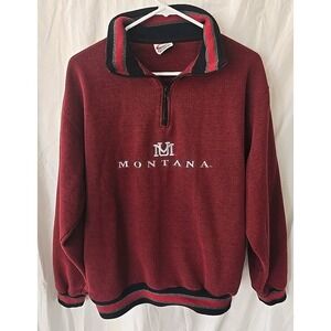 VTG Cadre Athletic University Of Montana Grizzlies Pullover Sweatshirt 1/4 Zip M
